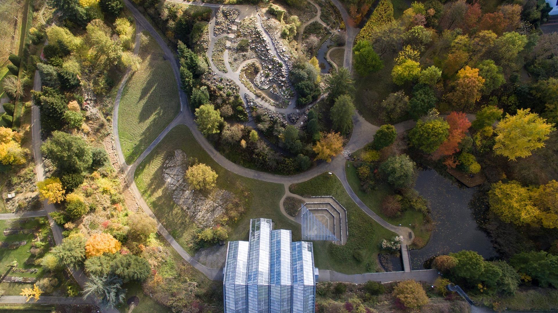 Botanischer Garten Osnabrück von oben