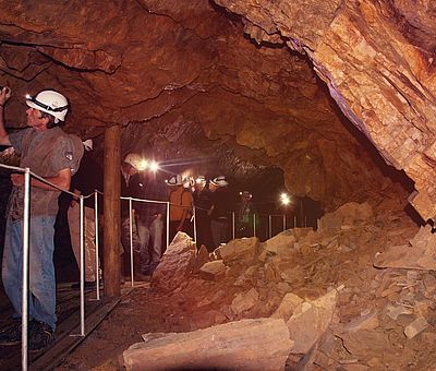 Am Silbersee in Hasbergen können Besucher einen Wattspaziergang unter Tage und verbunden mit einer Zeitreise durch 240 Millionen Jahre machen.