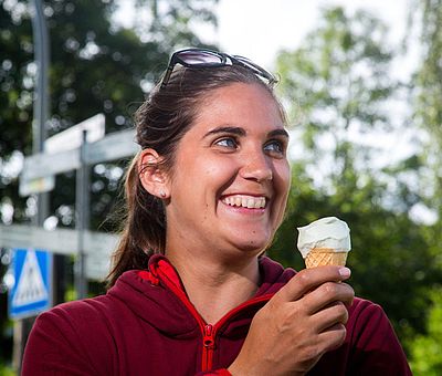 Bei schönem Wetter gönnt man sich gerne Eis nach einer sportlichen Radtour.