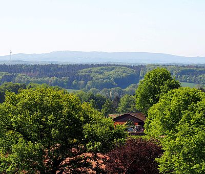 Auf dem Aussichtsturm in Venne hat man ein schönes Natur-Erlebnis im Osnabrücker Land