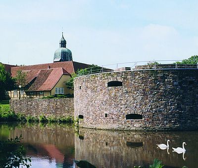 Die markante Nord-Ost-Bastion von Schloss Fürstenau steht für Feierlichkeiten aller Art zur Verfügung.