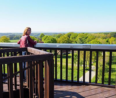 Aussicht vom Aussichtsturm in Venne: das Osnabrücker Land und weiter