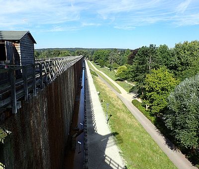 Auf dem Gradierwerk hat man eine tolle Aussicht.