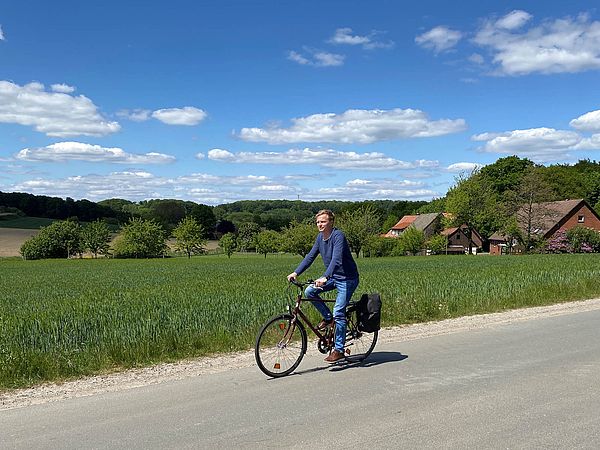 Radfahren auf der Bahnroute Teuto Senne im Osnabrücker Land