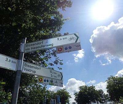 Gut ausgeschilderte Radtouren im Osnabrücker Land.